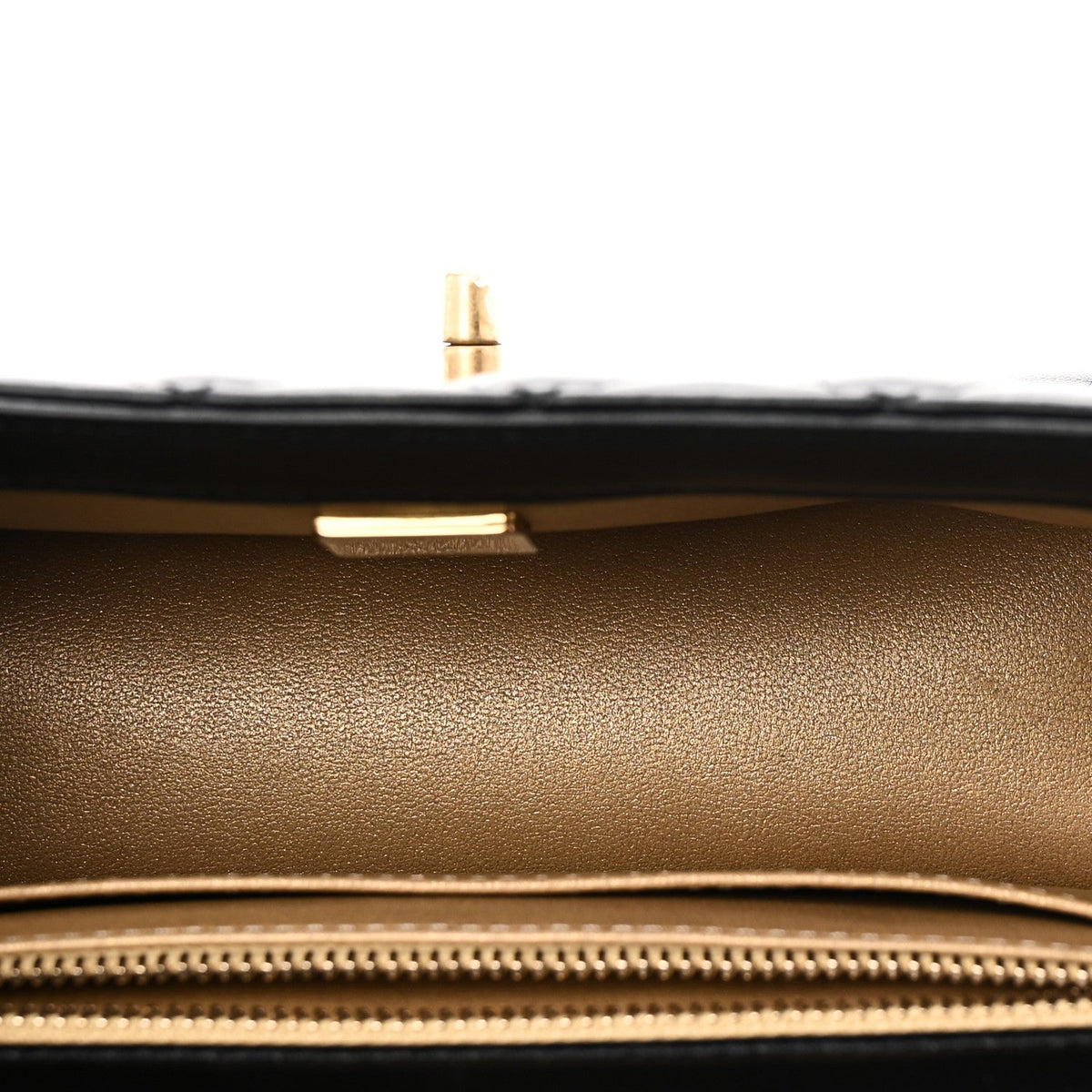 Lambskin Quilted Mini Rectangular Pearl Crush Flap Black