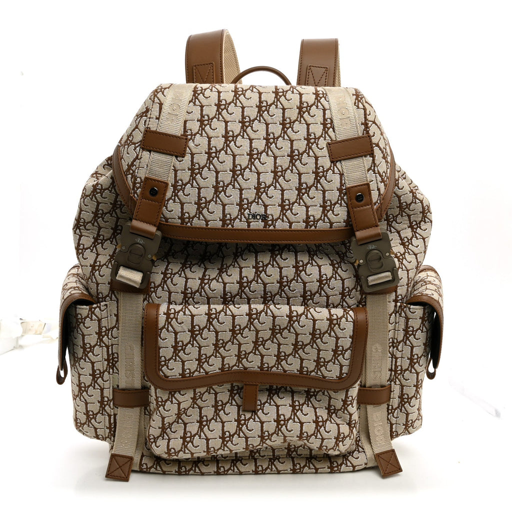 X CACTUS JACK Calfskin Hit The Road Logo Backpack Beige
