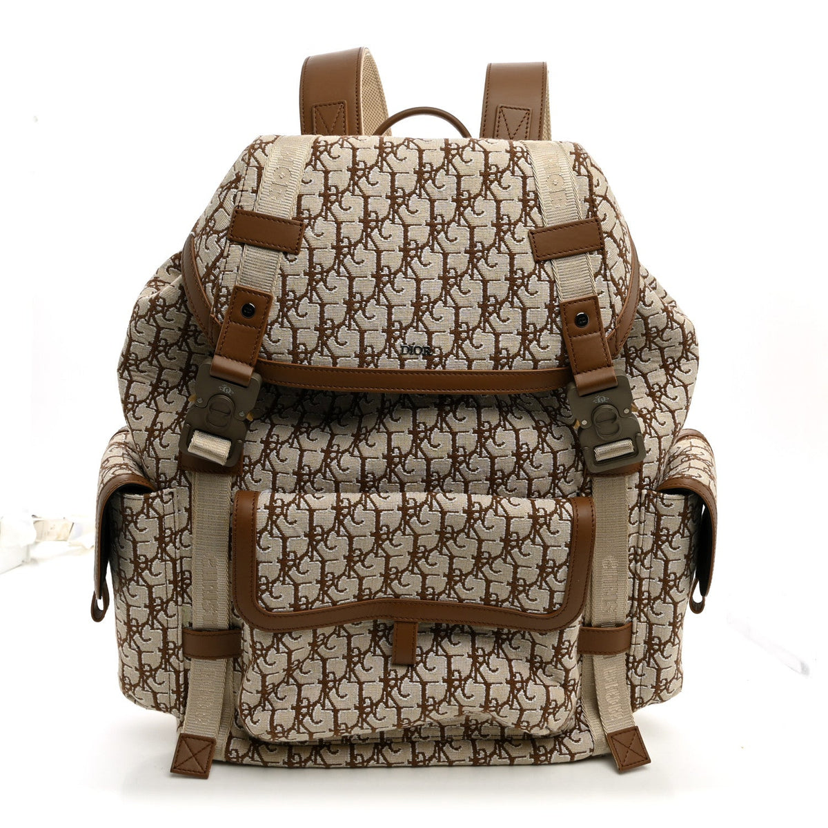 X CACTUS JACK Calfskin Hit The Road Logo Backpack Beige