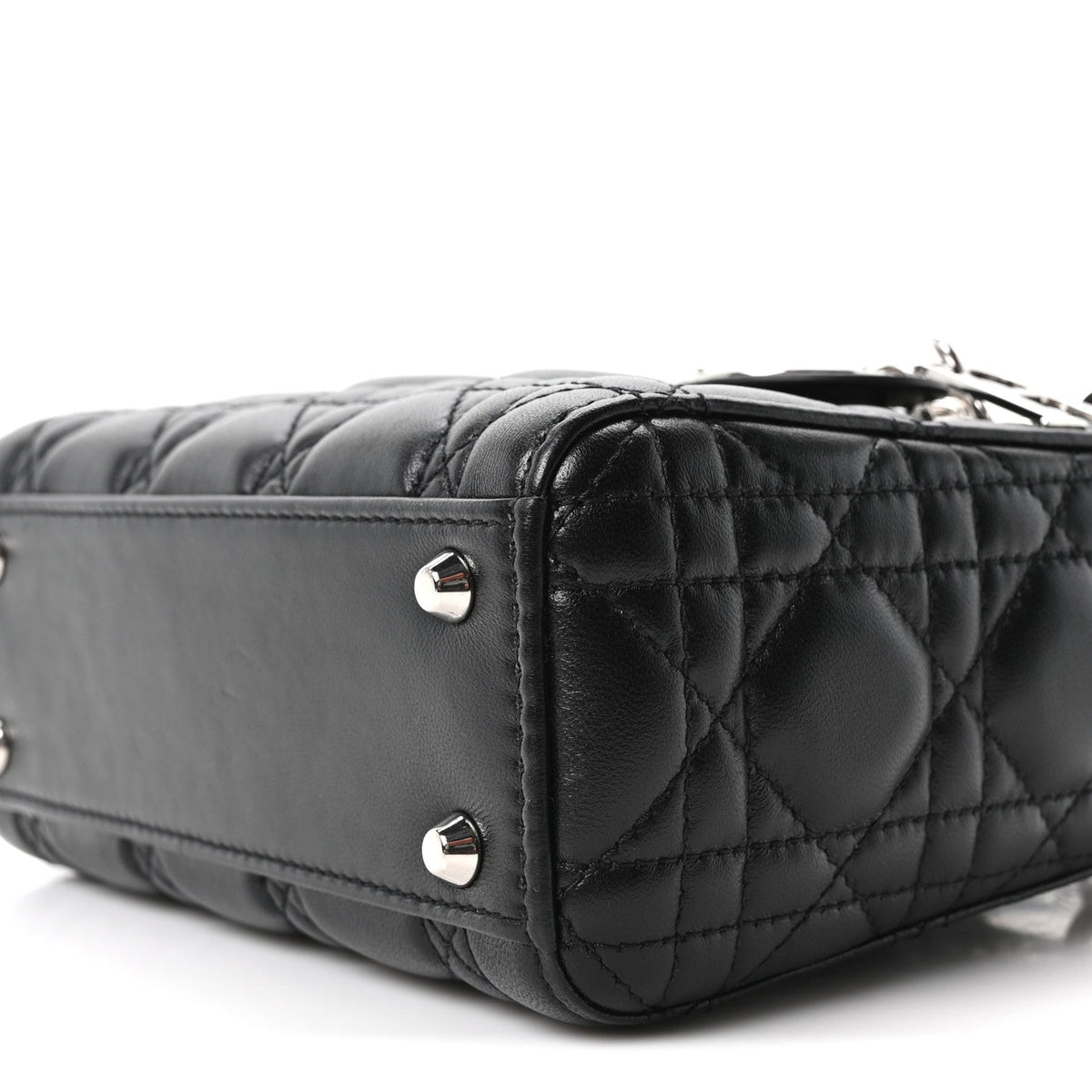 Lambskin Cannage Mini Lady Dior Black