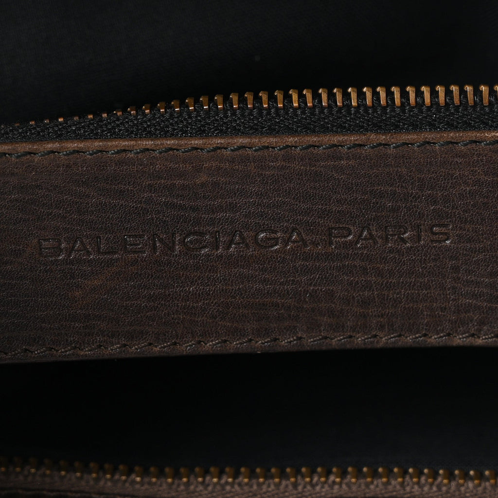 Agneau Canvas Striped Raye Classic Hardware City Brown Grey