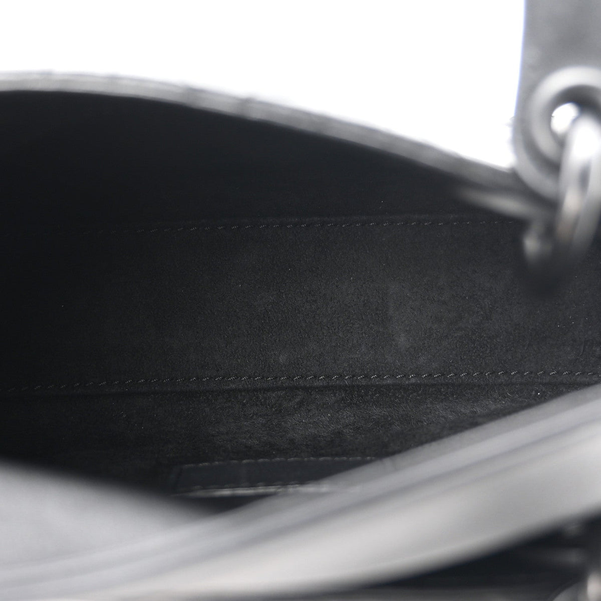 Ultra Matte Calfskin Cannage Mini Lady Dior Black