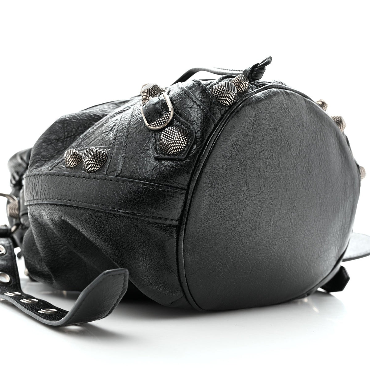 Agneau Arena Small Le Cagole Bucket Bag  Black