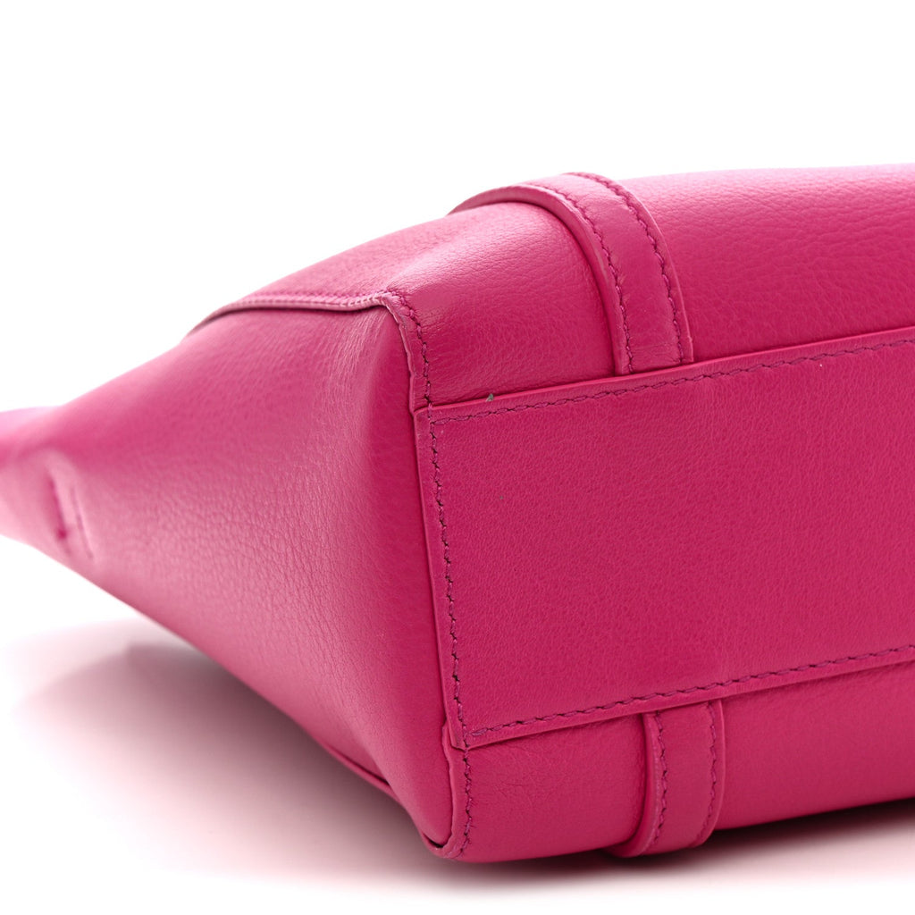 Calfskin XXS Everyday Tote Rose Magenta Black