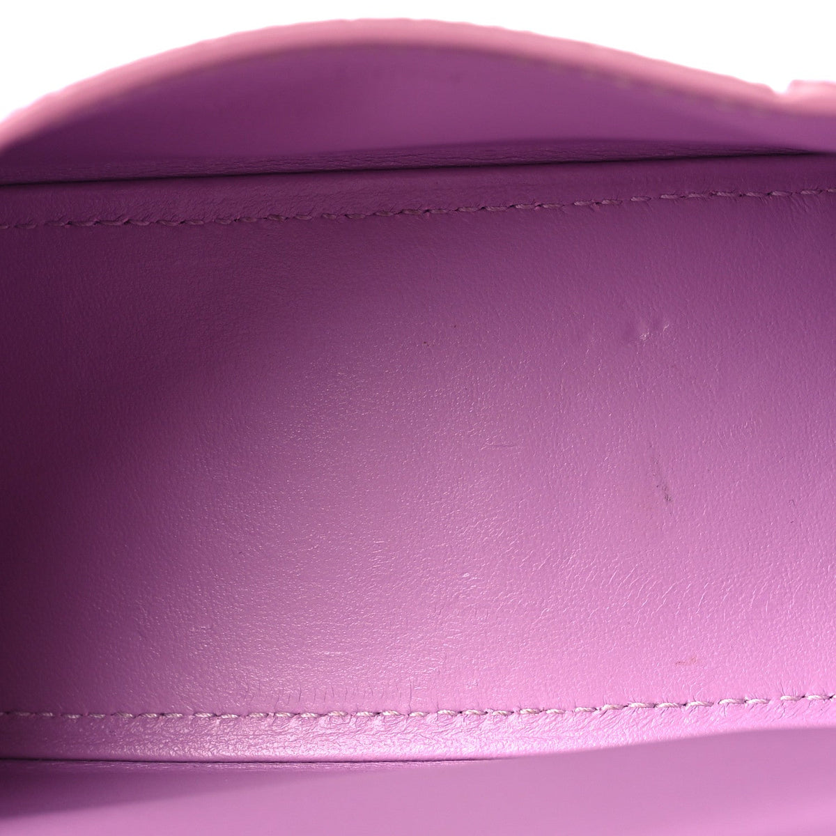Shiny Calfskin Crocodile Embossed Hourglass Top Handle Bag XS Lilac