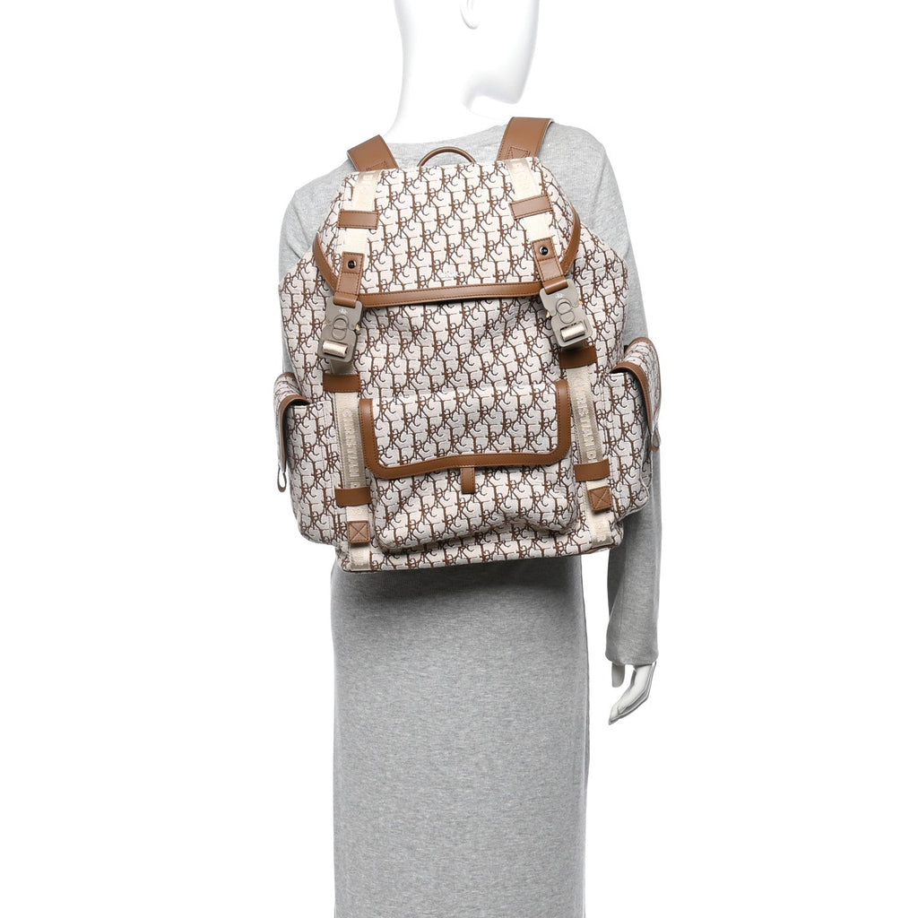 X CACTUS JACK Calfskin Hit The Road Logo Backpack Beige