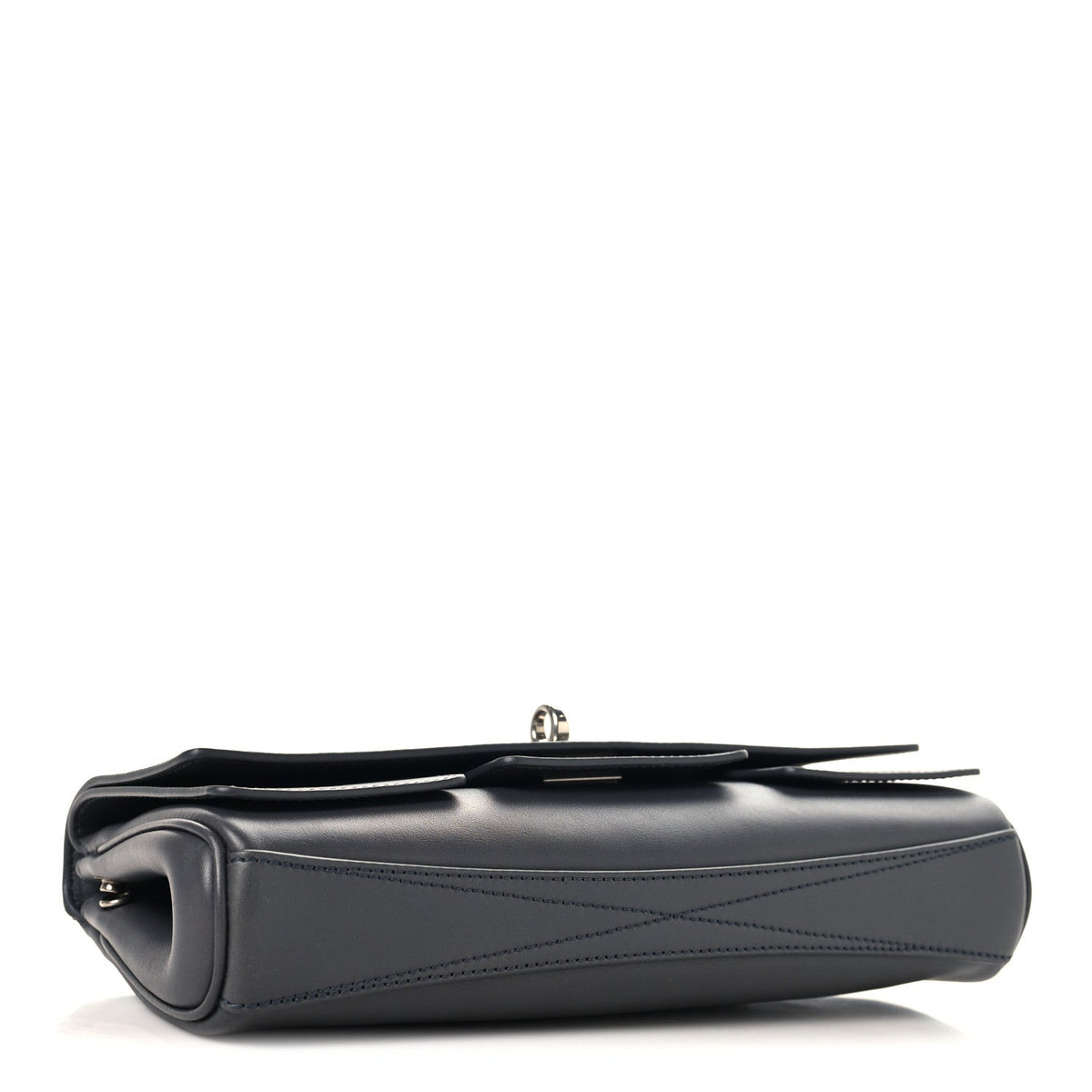 Smooth Calfskin Small Bel Air Clutch On Strap Grey