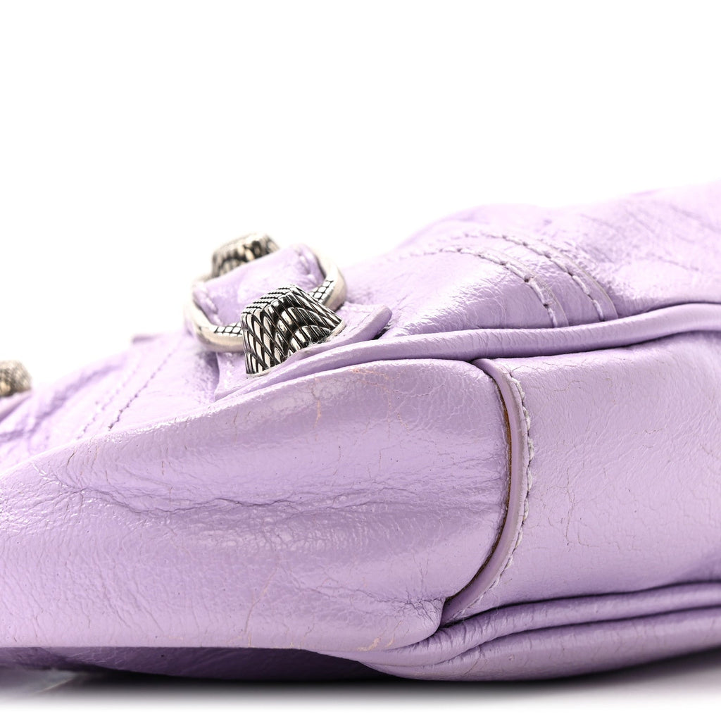 Agneau Arena Le Cagole Mini Purse With Chain Lilac