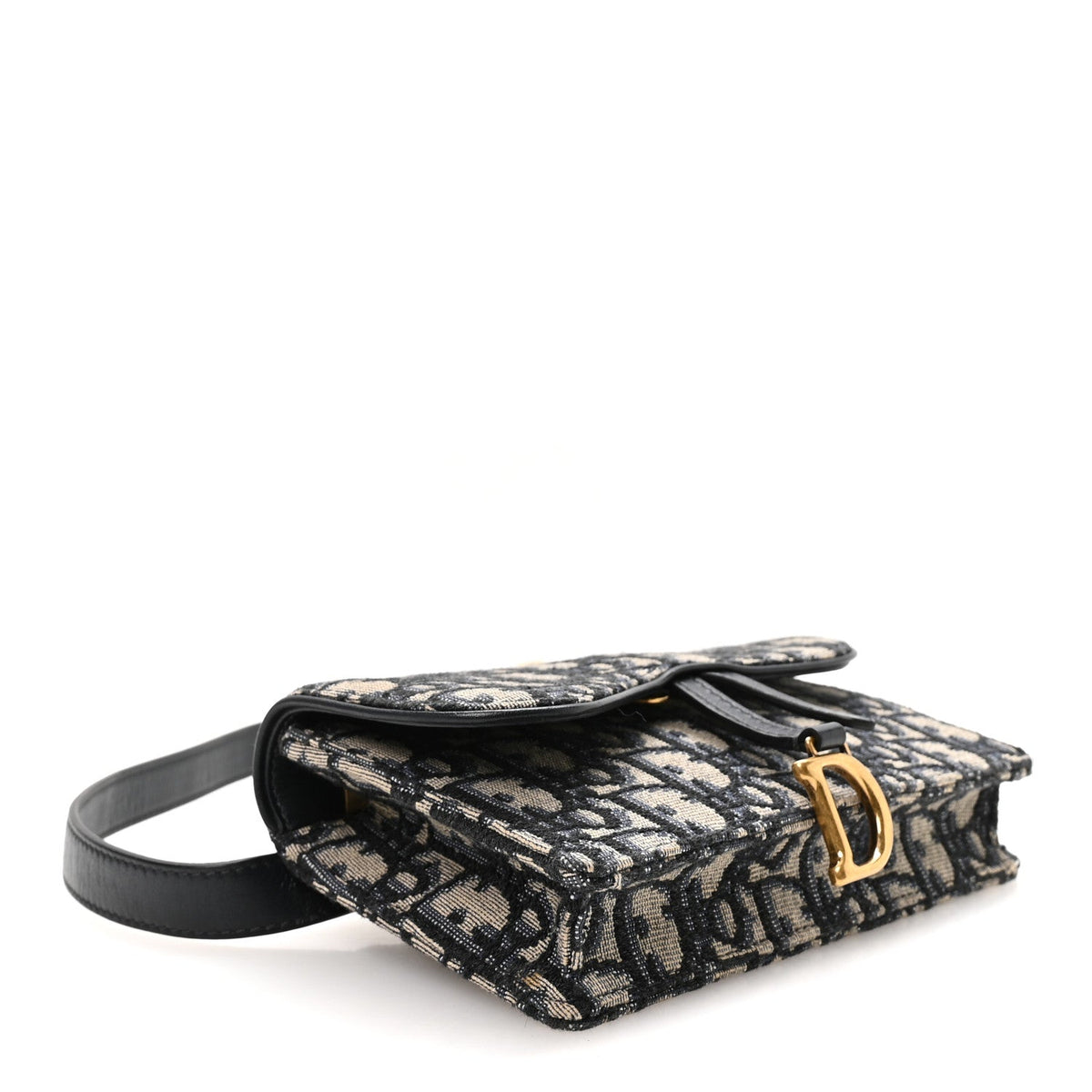 Oblique Saddle Belt Bag Blue