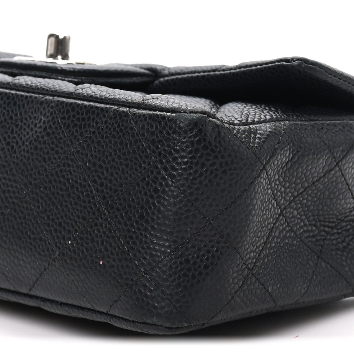 Caviar Quilted Mini Rectangular Flap Black
