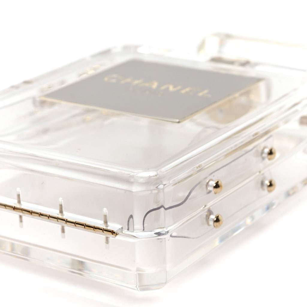Transluscent Plexiglass Perfume Bottle Clutch