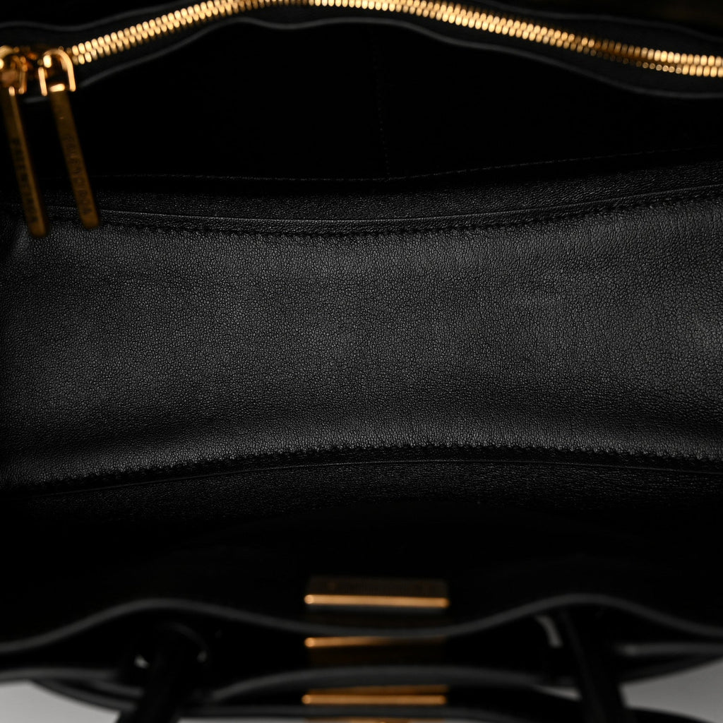 Smooth Calfskin Mini Bel Air Carry All Bag Black