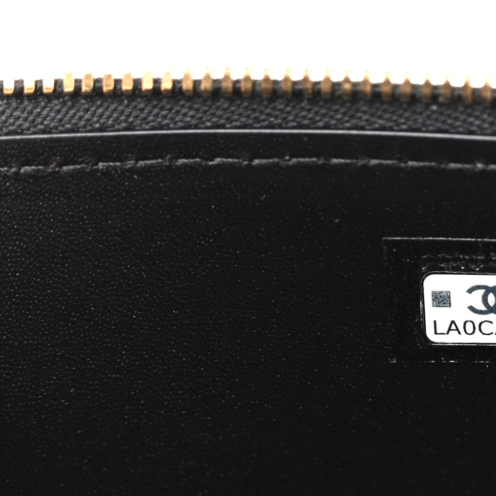 Calfskin Crocodile Embossed Crococo Small Top Handle Vanity Case With Chain Black