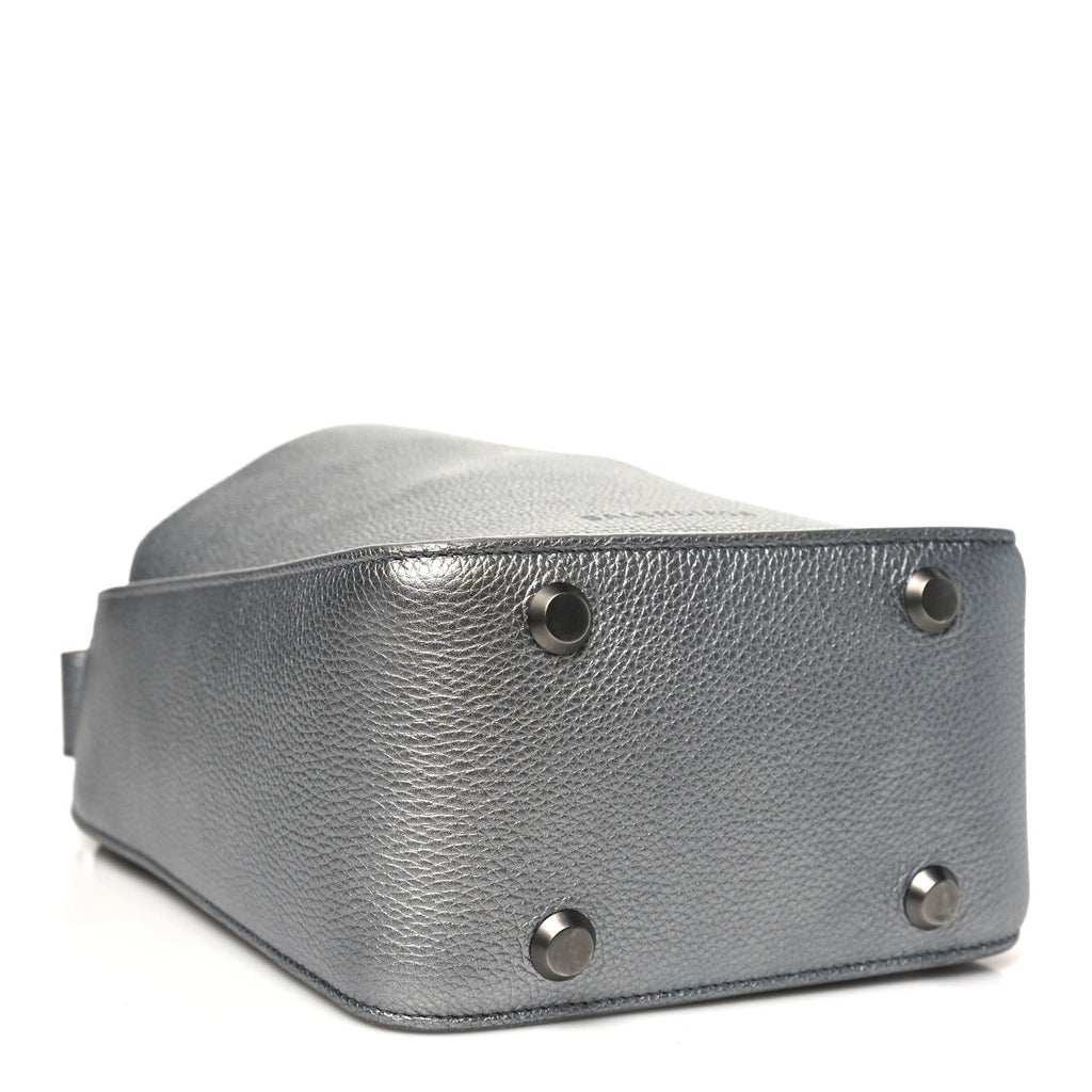 Metallic Calfskin XS Tool 2.0 North-South Tote Silver