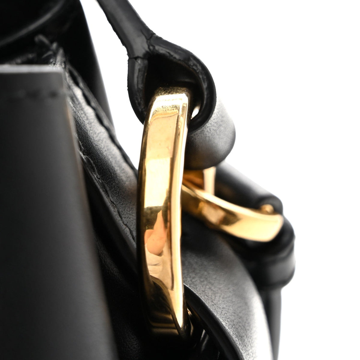 Calfskin CD Embossed Medium C'est Chain Bucket Bag Black