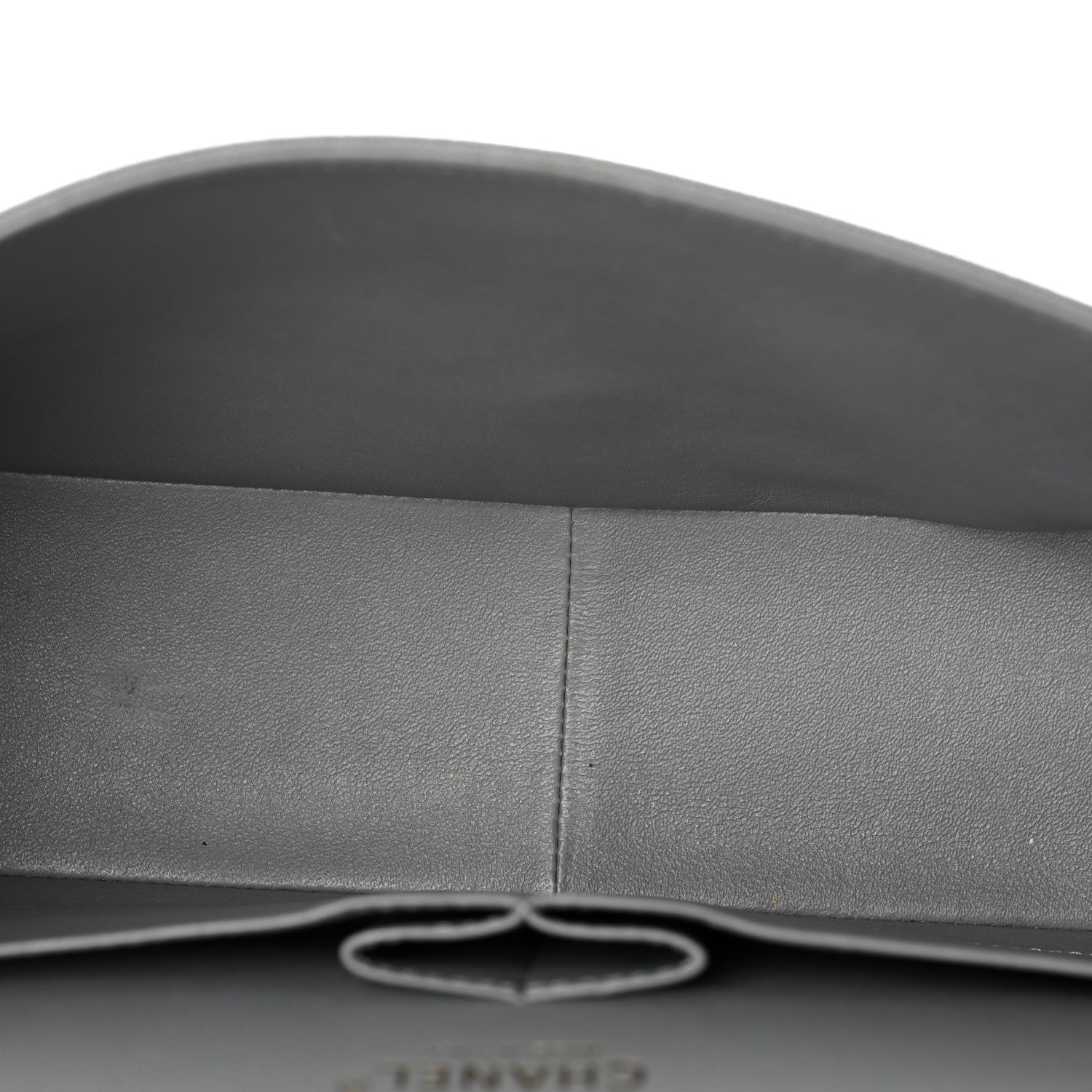 Caviar Quilted Jumbo Double Flap Grey