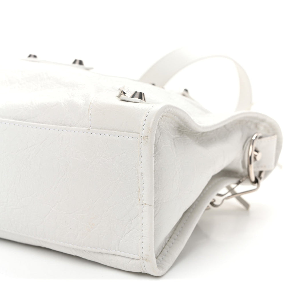 Agneau Arena Silver Hardware Small Le City Optic White