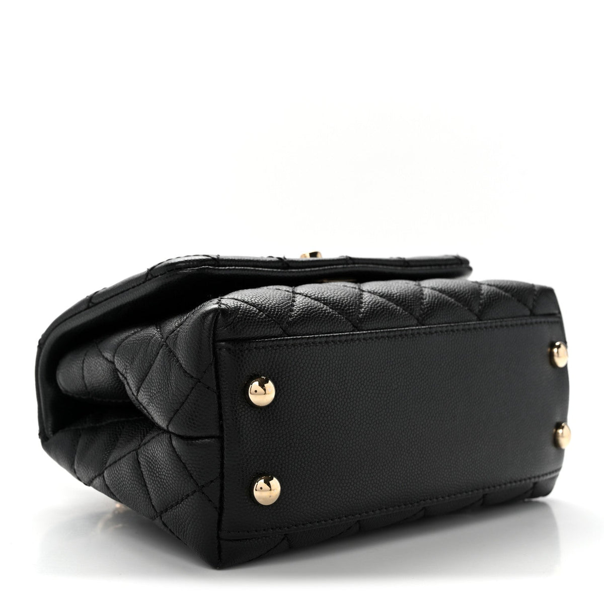 Caviar Quilted Extra Mini Coco Handle Flap Black