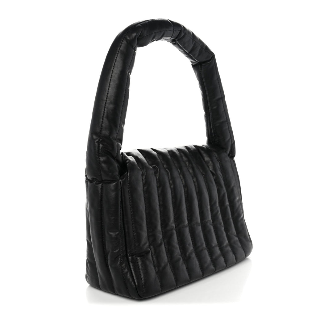 Thin Calfskin Small Monaco Sling Shoulder Bag Black