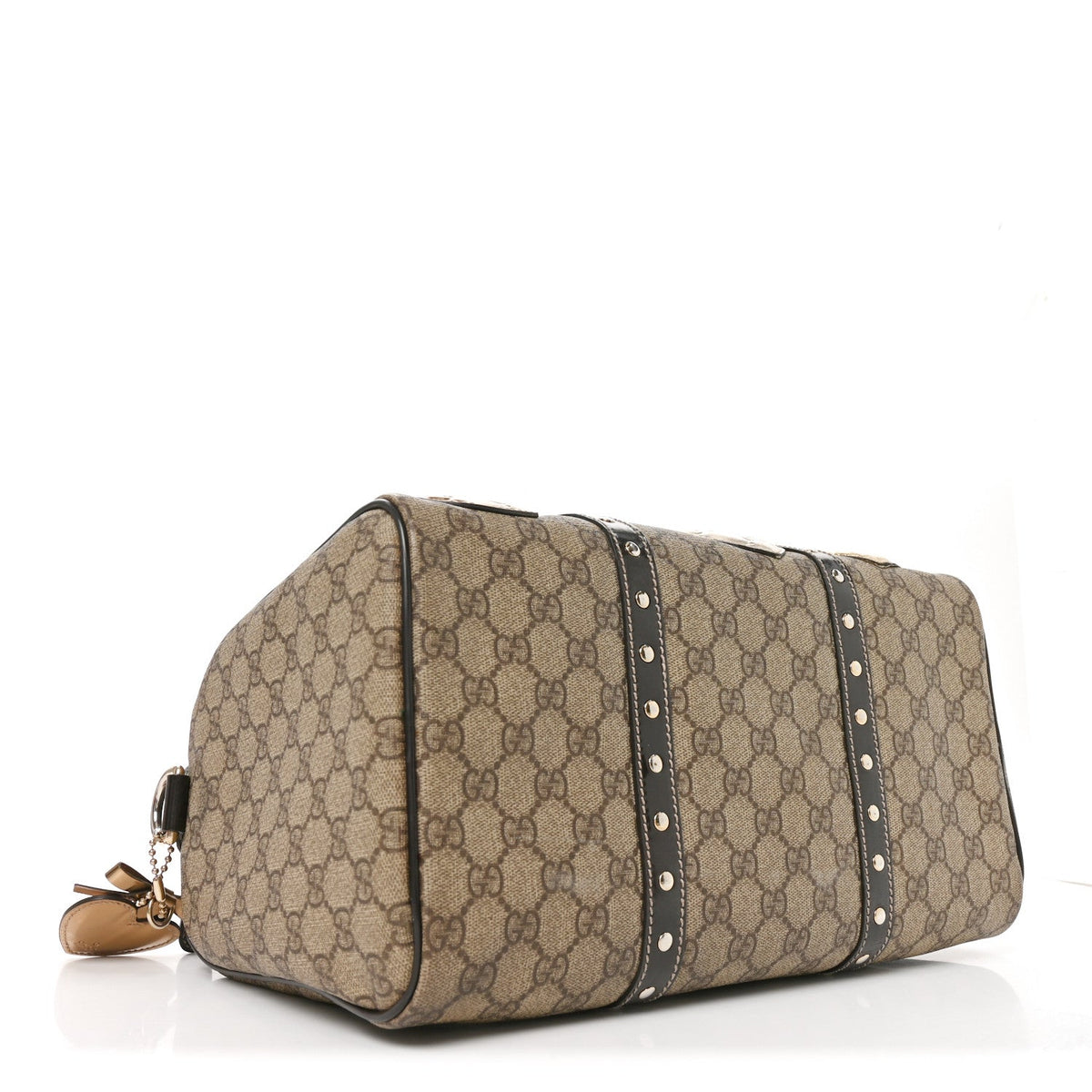 Monogram Guccissima Hearts Studded Medium Joy Boston Dark Brown