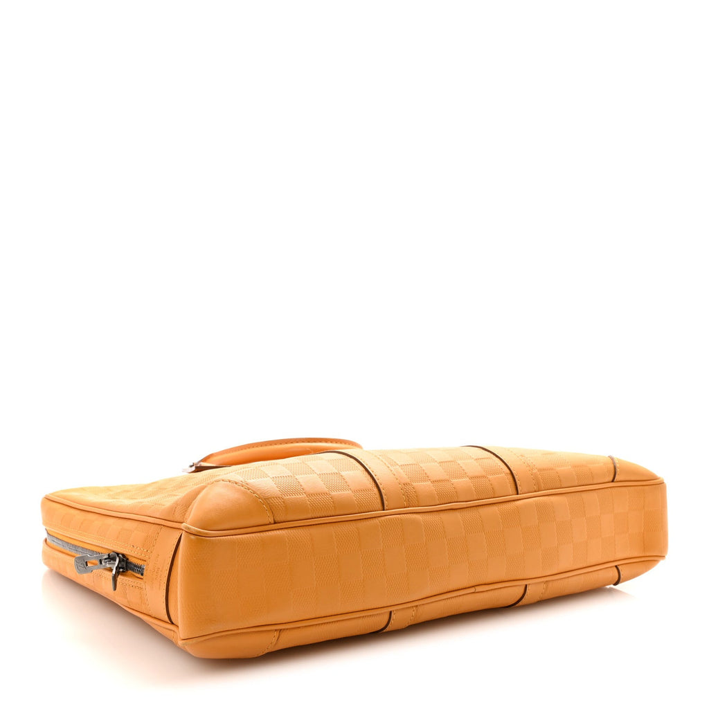 Damier Infini Porte-Documents Voyage Jaune