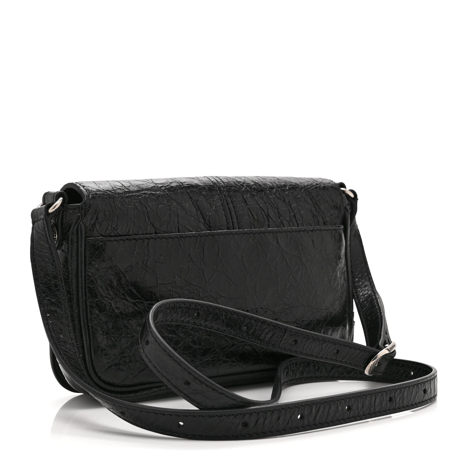 Agneau Arena Silver XS Le Cagole Flap Bag Black