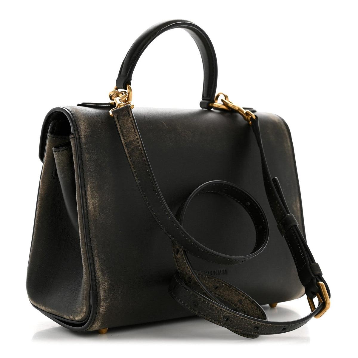 Calfskin Small Money Top Handle Handbag Brown