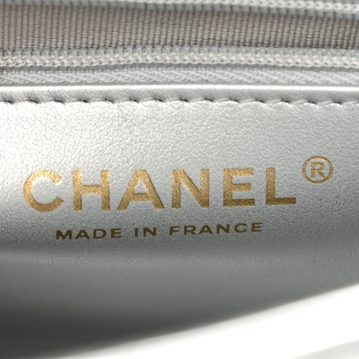 Metallic Aged Calfskin Quilted Nano Kelly Shopper Silvery
