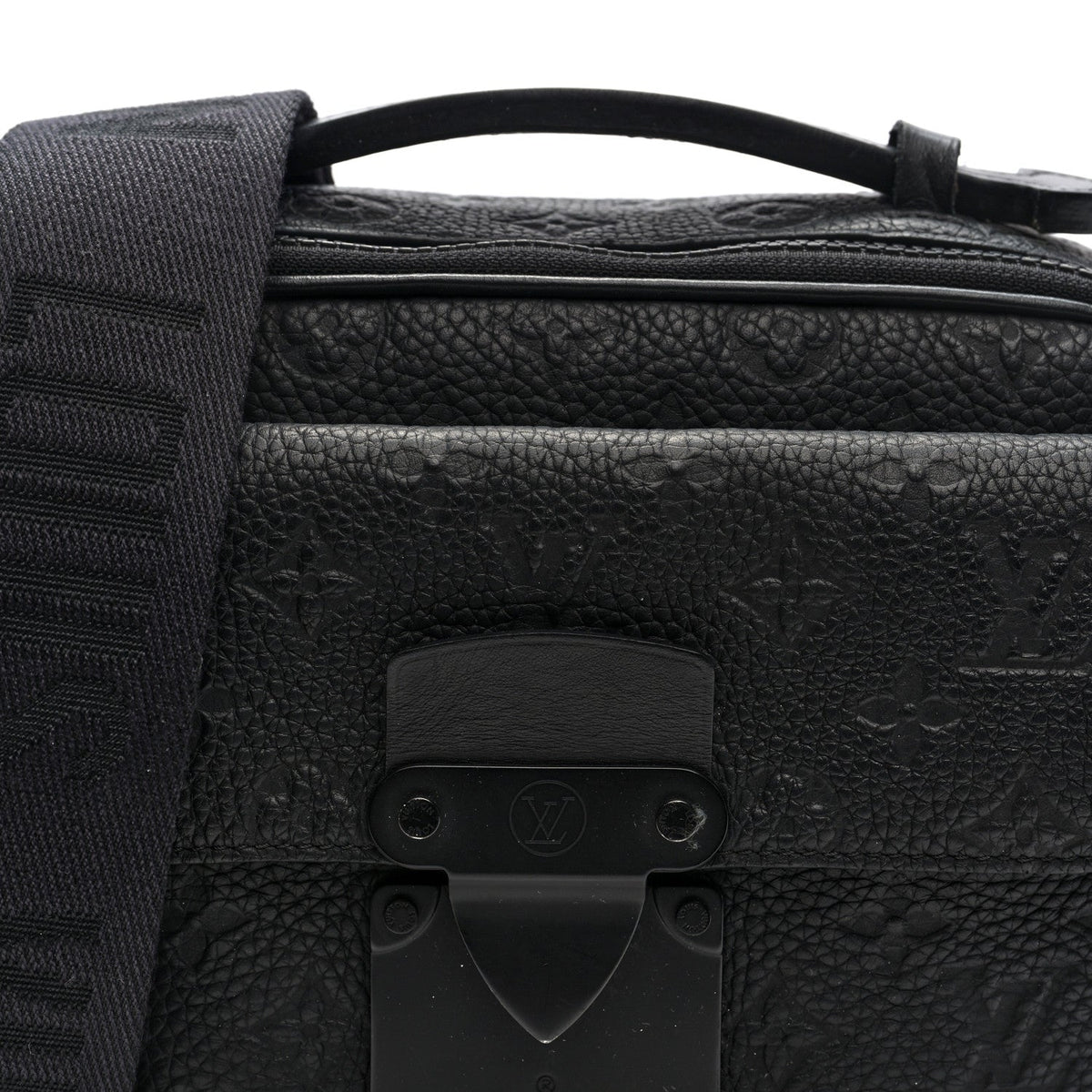 Taurillon Monogram S Lock Messenger Black