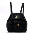 Lambskin Macrocannage Small Caro Backpack Black