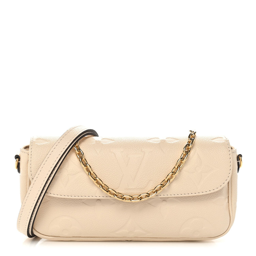 Empreinte Monogram Giant Ivy Wallet On Chain Cream