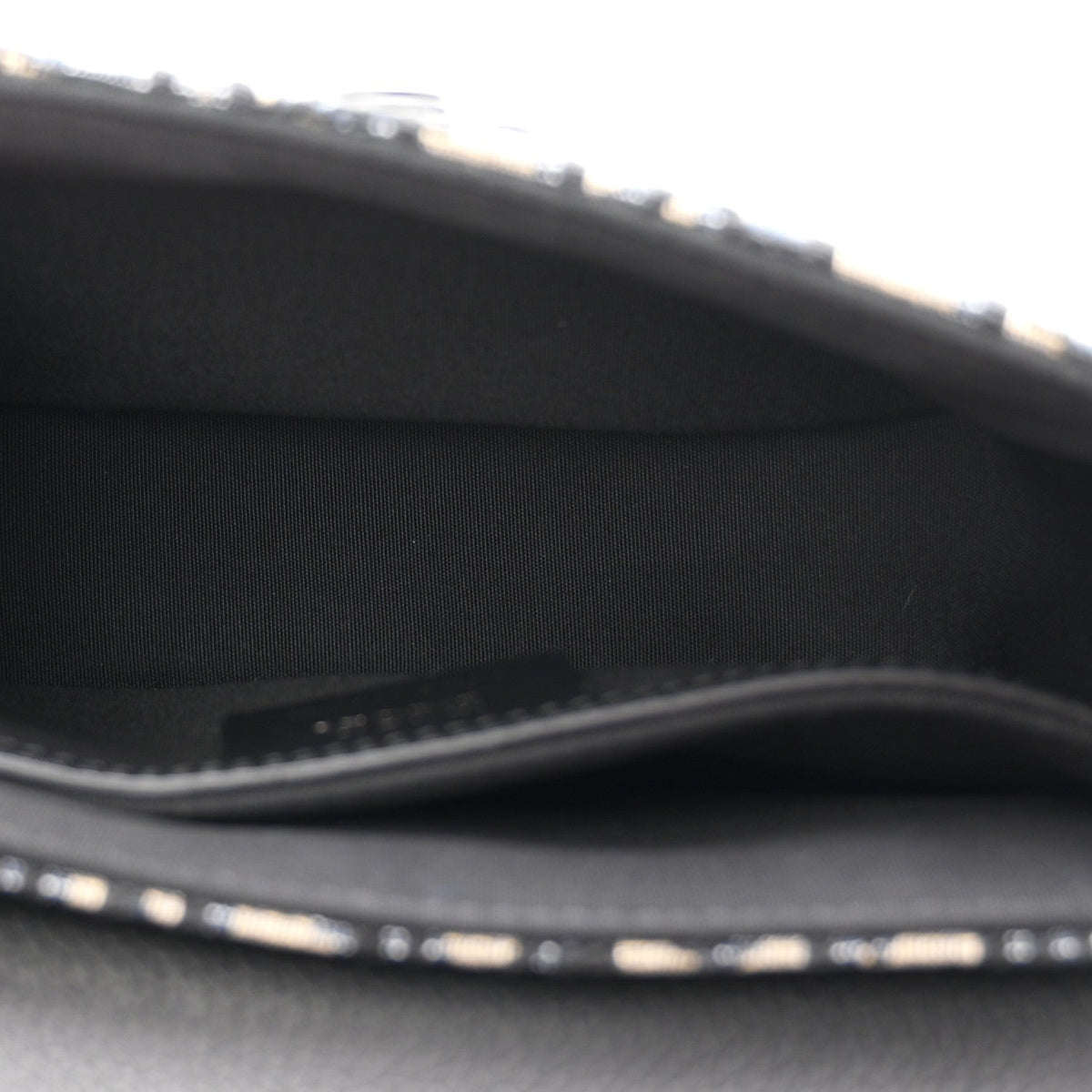 Grained Calfskin Oblique Mini Saddle Messenger Bag With Flap Beige Black