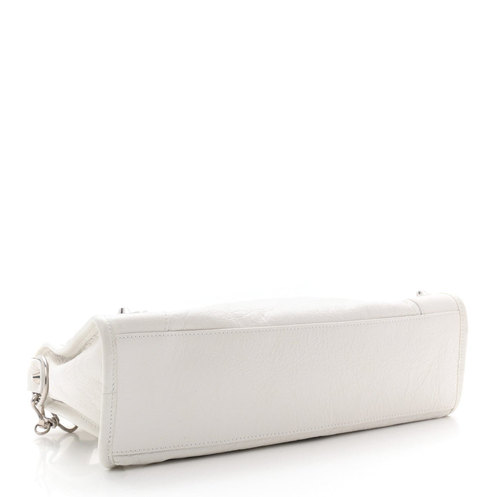Agneau Arena Silver Hardware Small Le City Optic White
