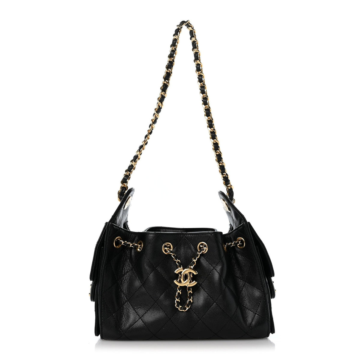 Caviar Quilted Mini Chanel 25 Handbag Black