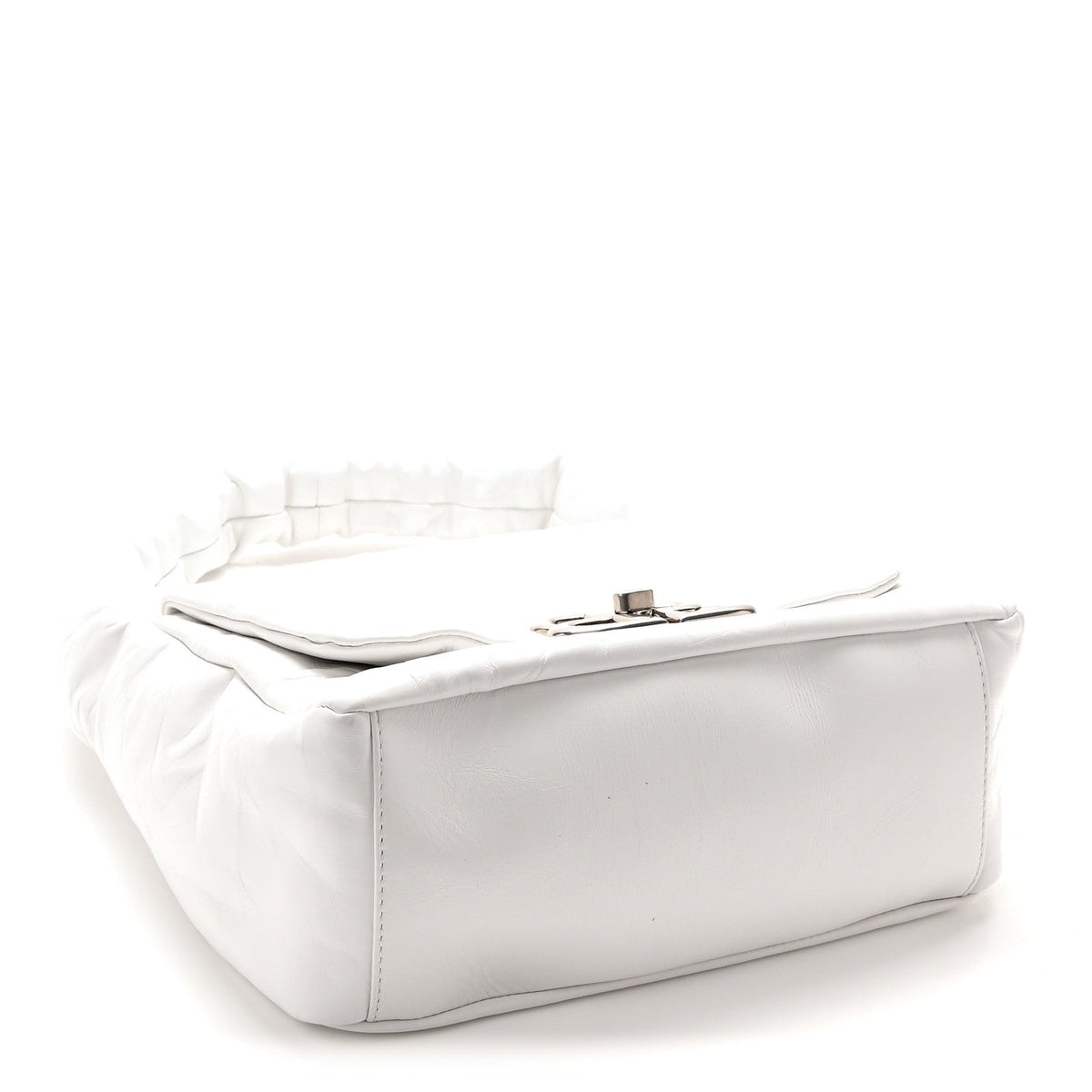 Thin Calfskin Small Monaco Sling Shoulder Bag Light Blue White White
