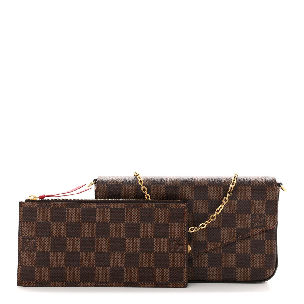 Damier Ebene Pochette Felicie Chain Wallet