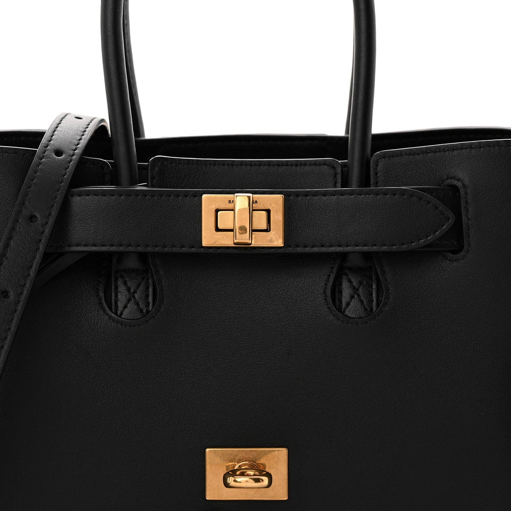 Smooth Calfskin Mini Bel Air Carry All Bag Black