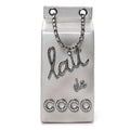 Metallic Goatskin Lait de Coco Milk Carton Bag Silver
