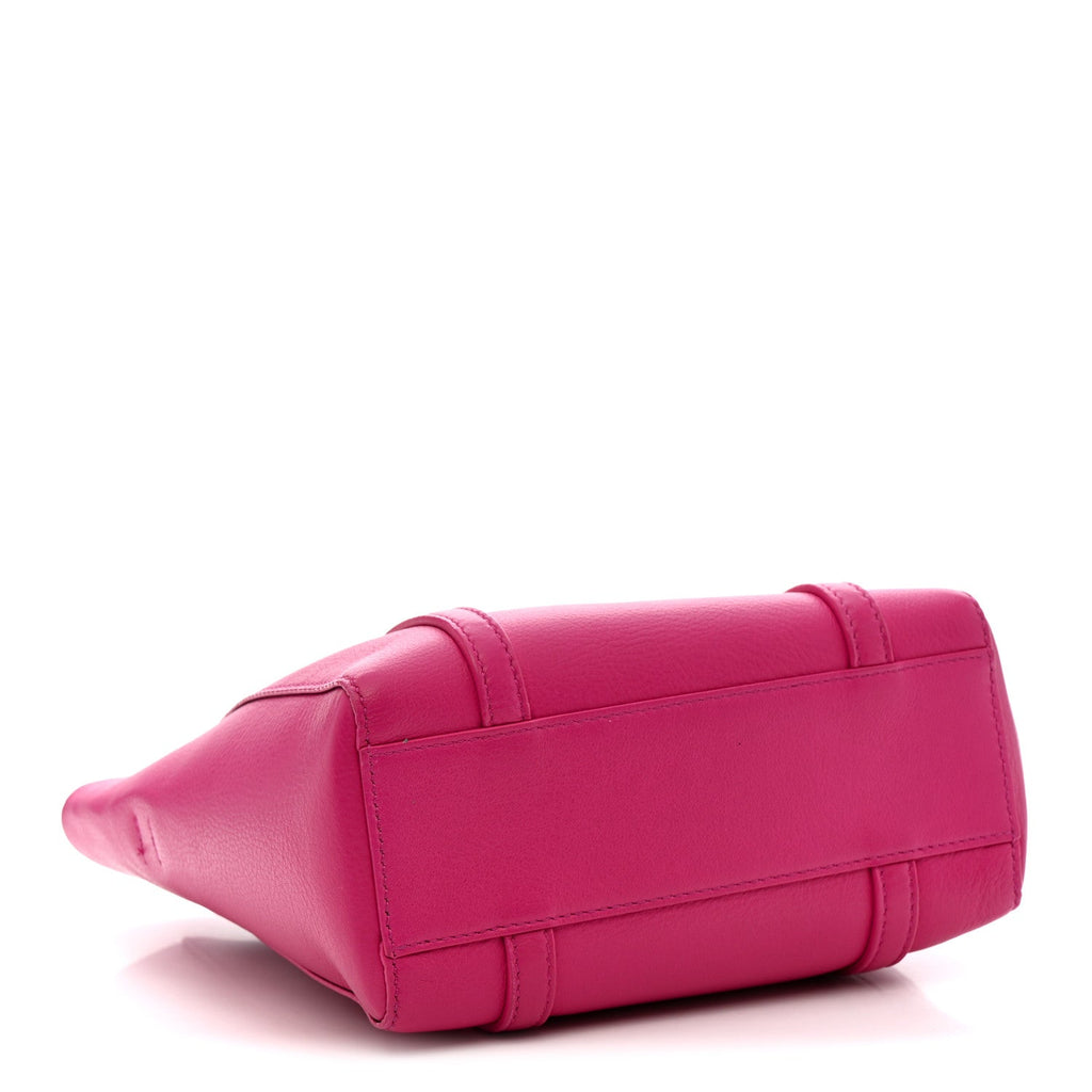 Calfskin XXS Everyday Tote Rose Magenta Black