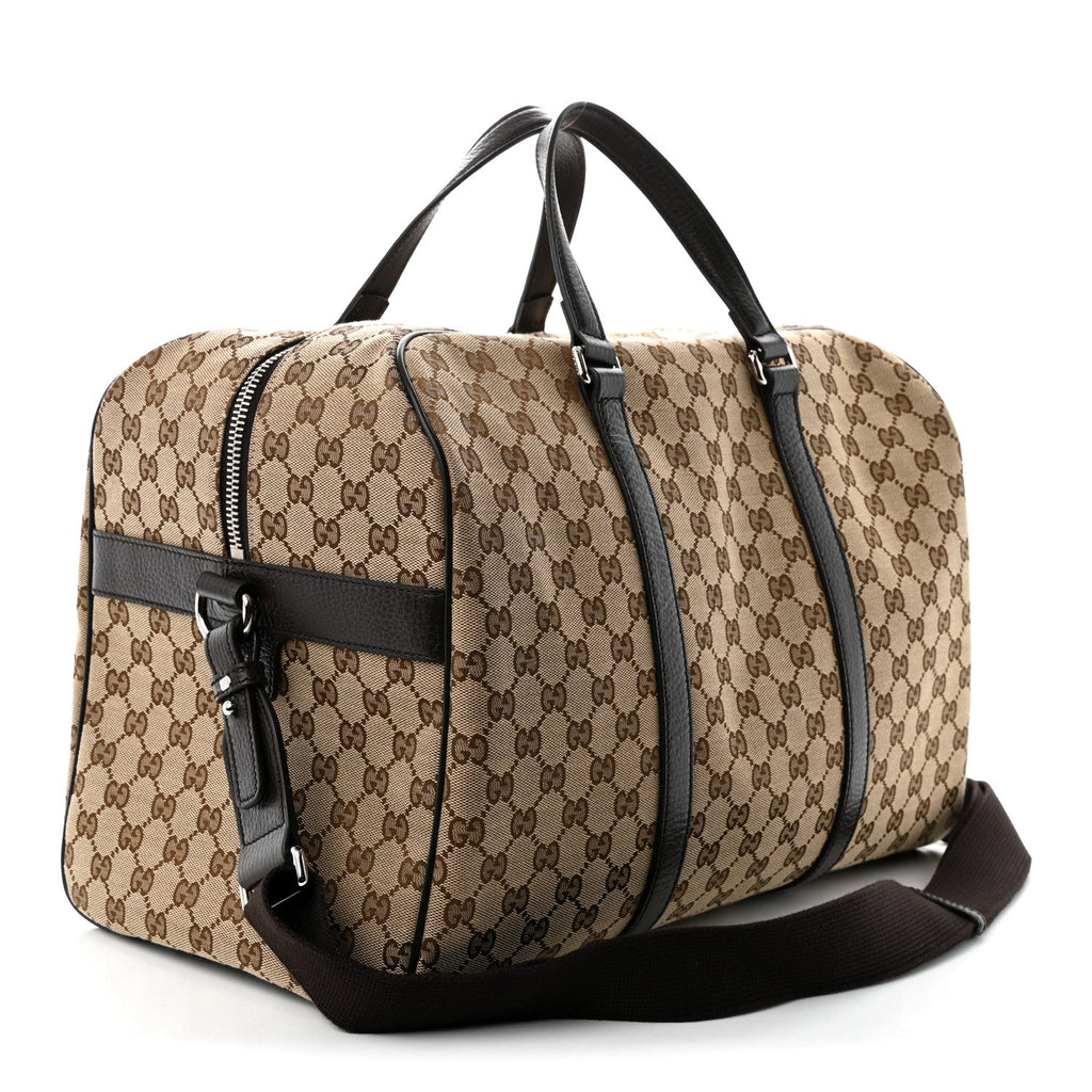 Monogram Dollar Calfskin Boston Duffle Bag Beige Ebony Testa di Moro Marrone Scuro
