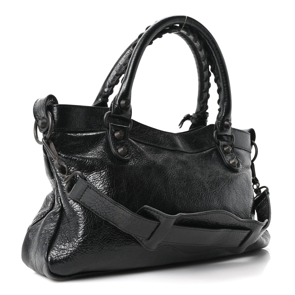 Agneau Arena Classic Hardware Le City First Bag Black