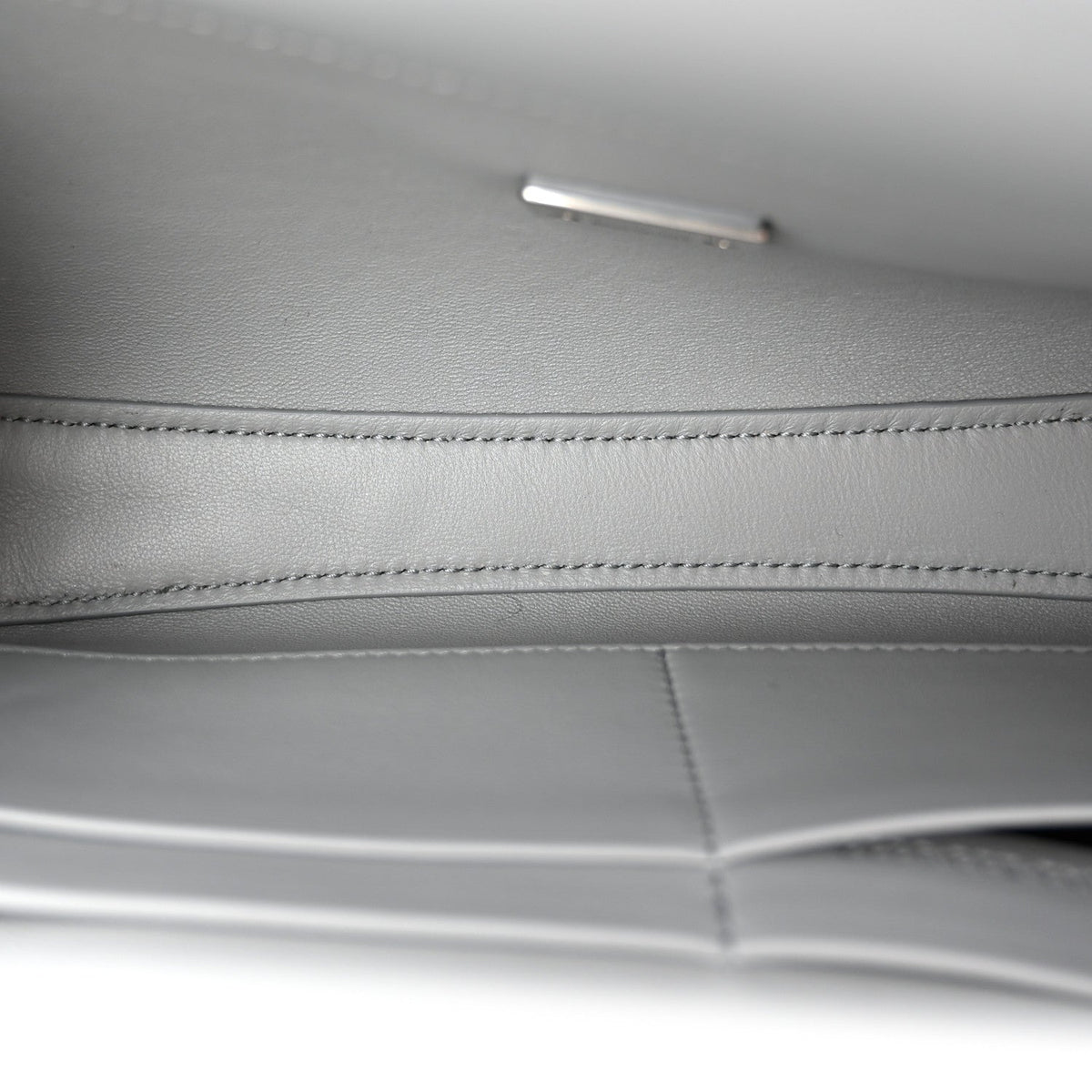 Smooth Calfskin Small Bel Air Clutch On Strap Cloud Grey