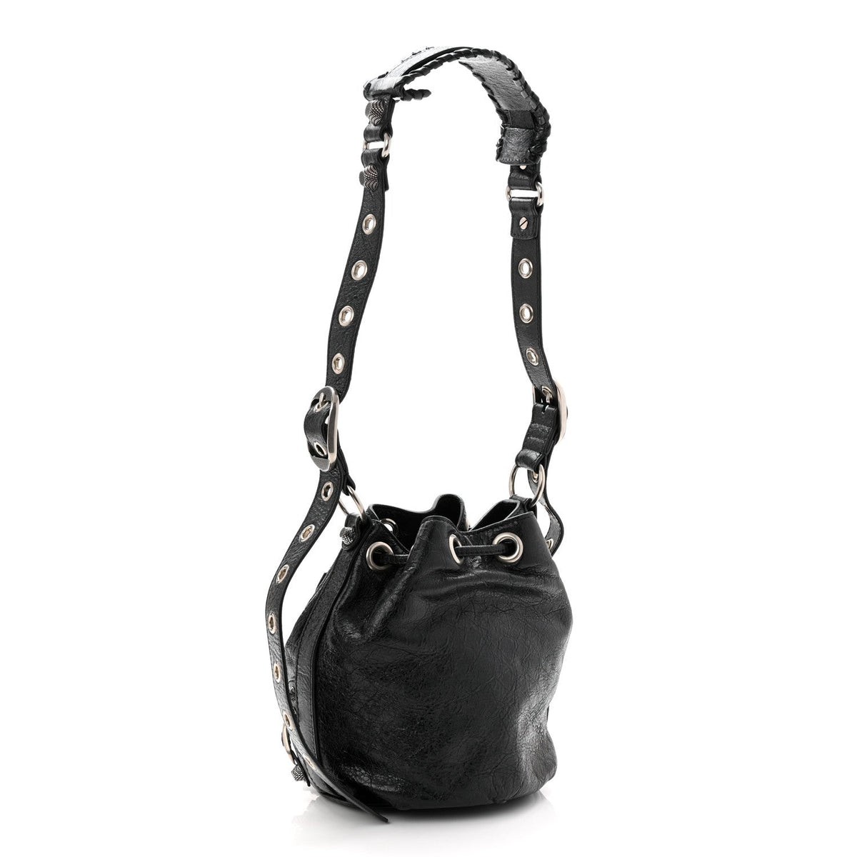 Agneau Arena Le Cagole Bucket Bag XS Black