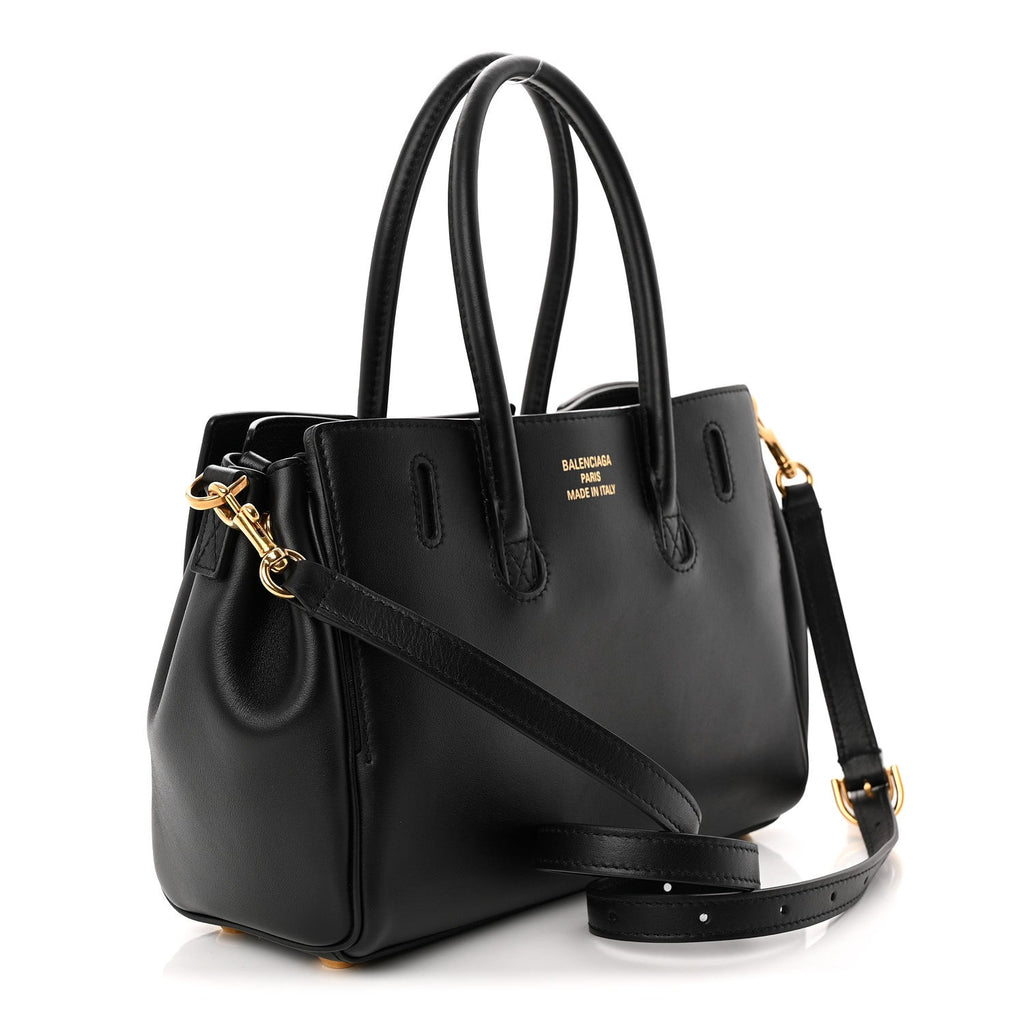 Smooth Calfskin Mini Bel Air Carry All Bag Black