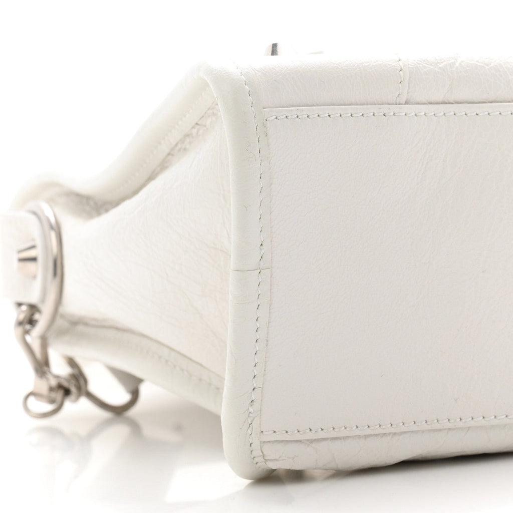Agneau Arena Silver Hardware Small Le City Optic White