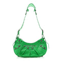 Agneau Arena Small Le Cagole Shoulder Bag Vivid Green