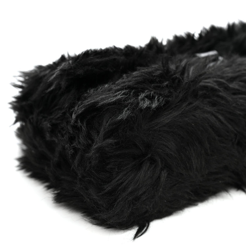 Faux Fur Small Downtown Shoulder Bag Black