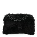 Faux Fur Small Downtown Shoulder Bag Black