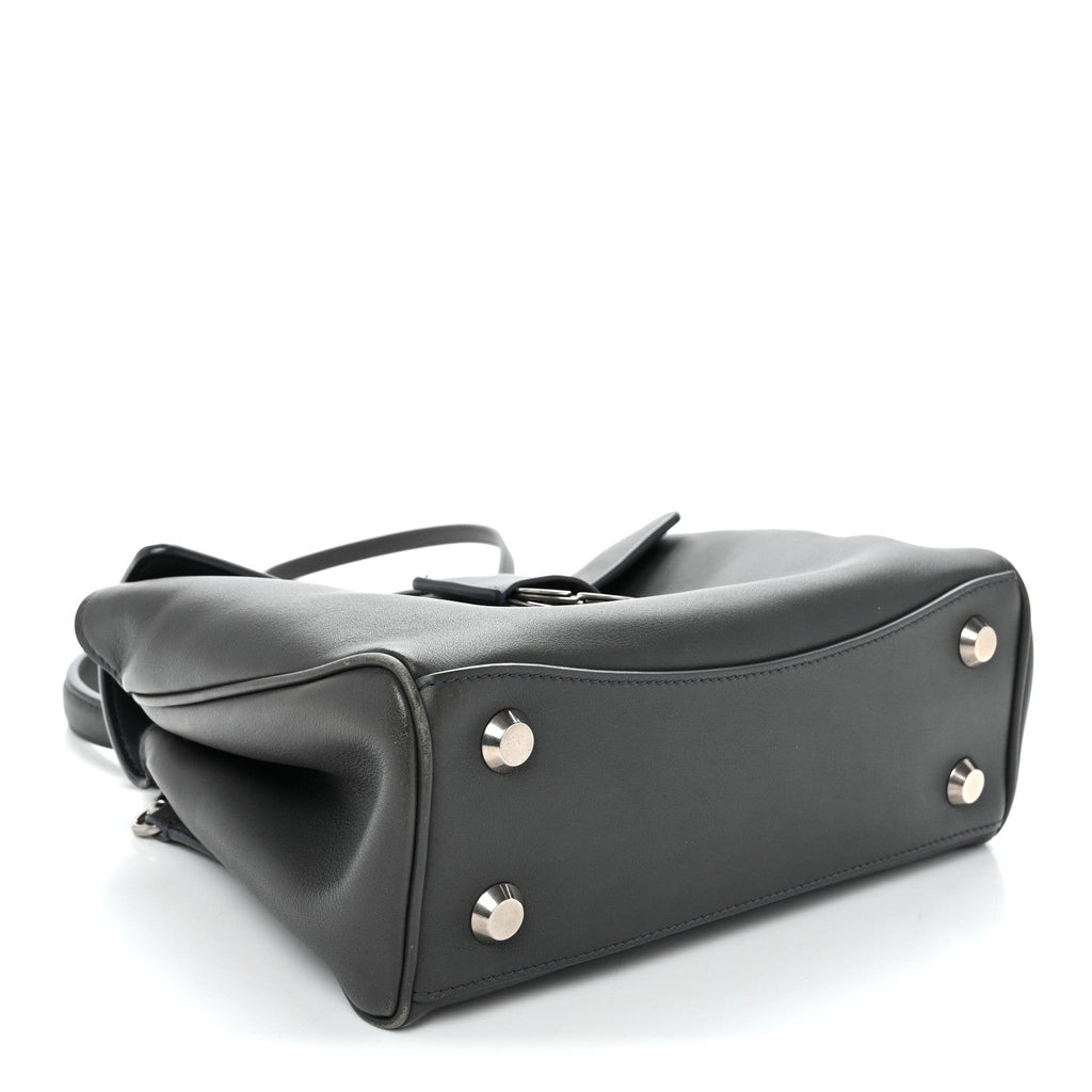 Natural Smooth Calfskin Mini Rodeo Top Handle Handbag Grey