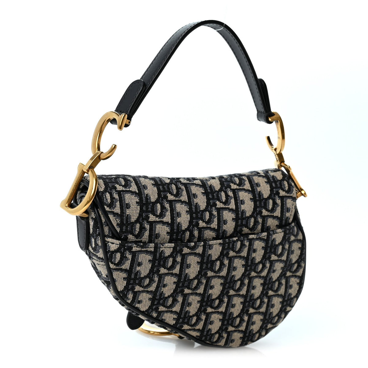 Oblique Mini Saddle Bag With Strap Blue